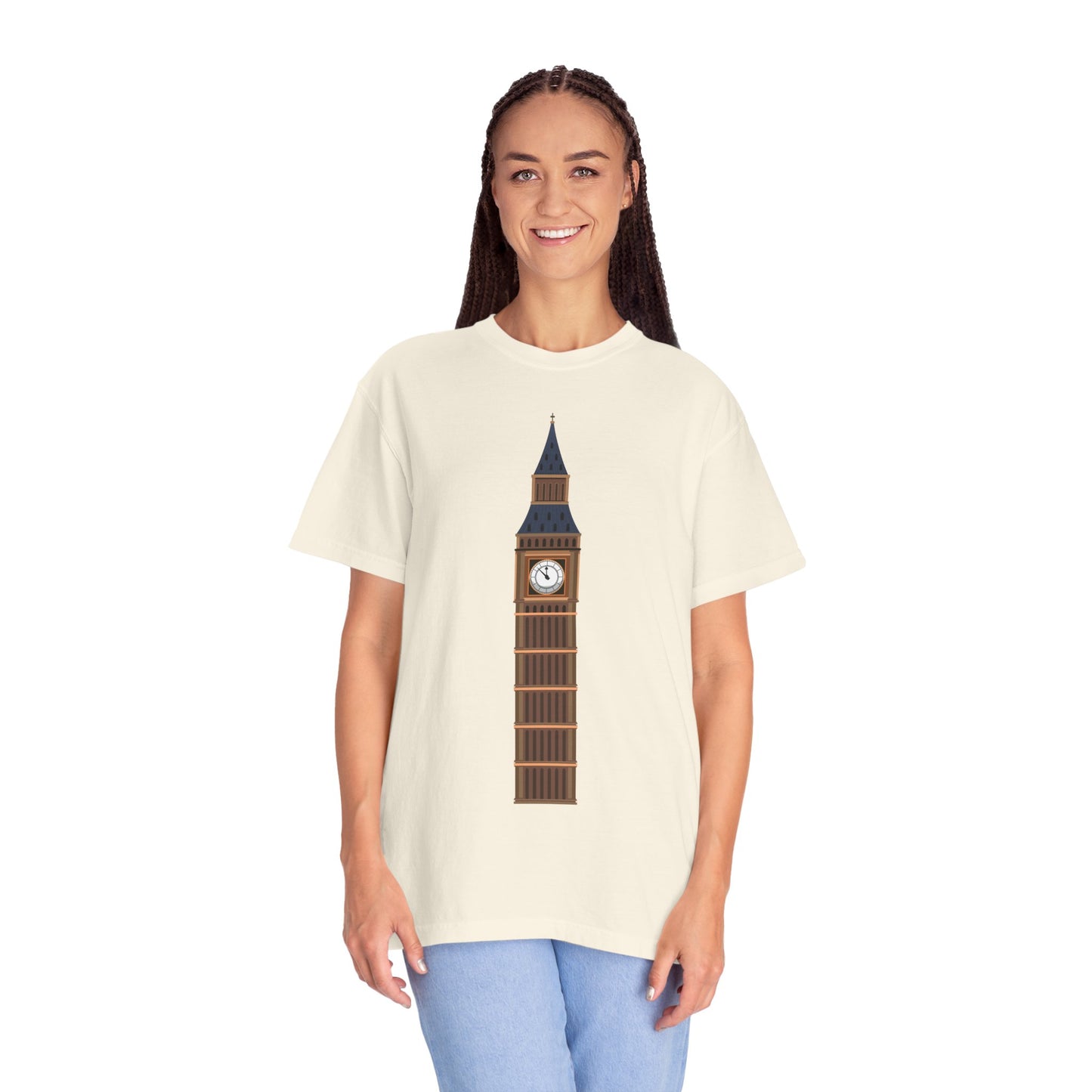 Unisex Garment-Dyed T-shirt - London's Landmark - The Iconic Clock Tower