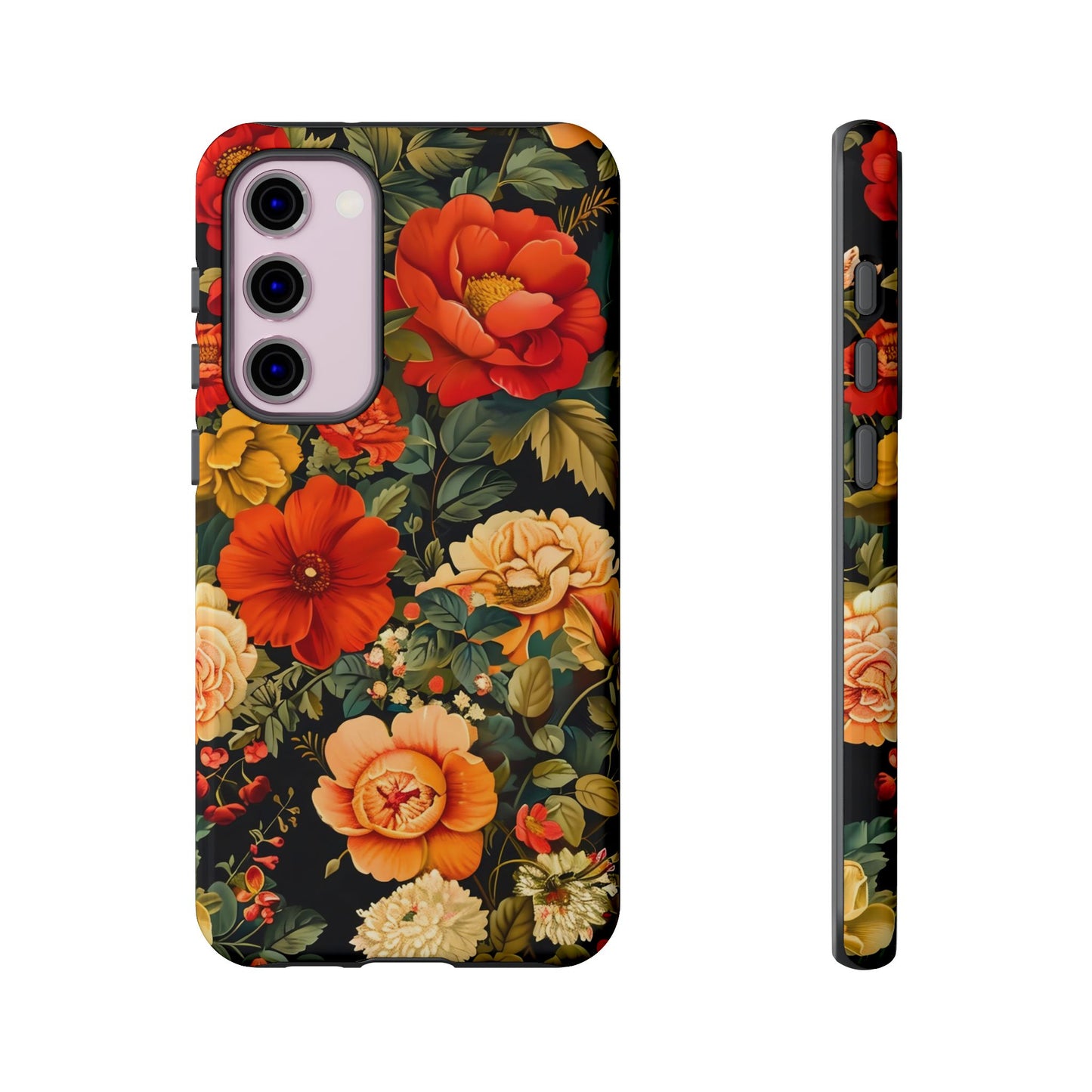 Floral Phone Case, Tough Cases, Decorative Tech Accessories, Gift for Her, Nature Lover Gift, Boho Style Case, Spring Floral Cover