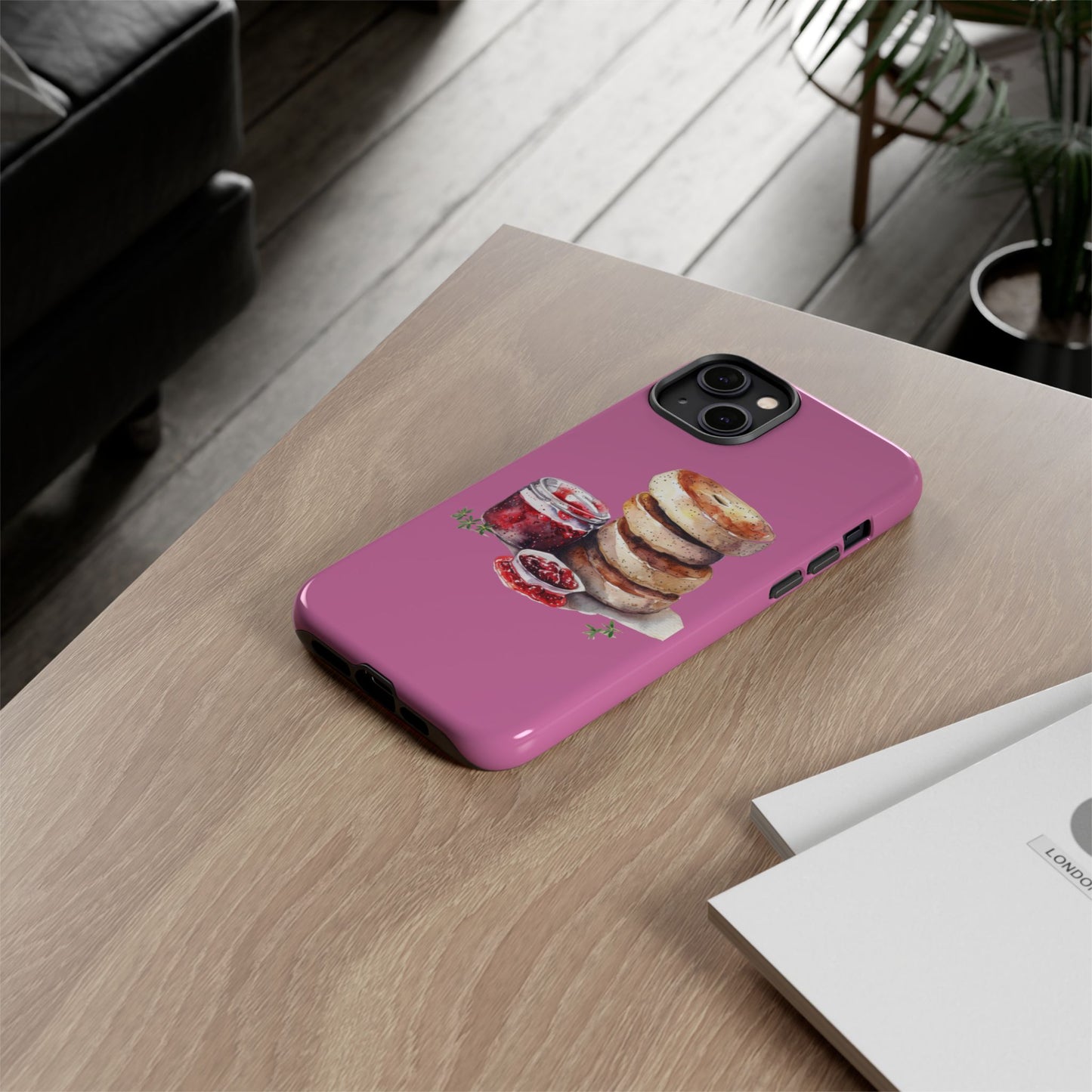 Cute Bagel Phone Case, Tough Cases for Food Lovers, Unique Gifts for Foodies, Phone Accessories for Breakfast Lovers, Fun and Stylish Cases