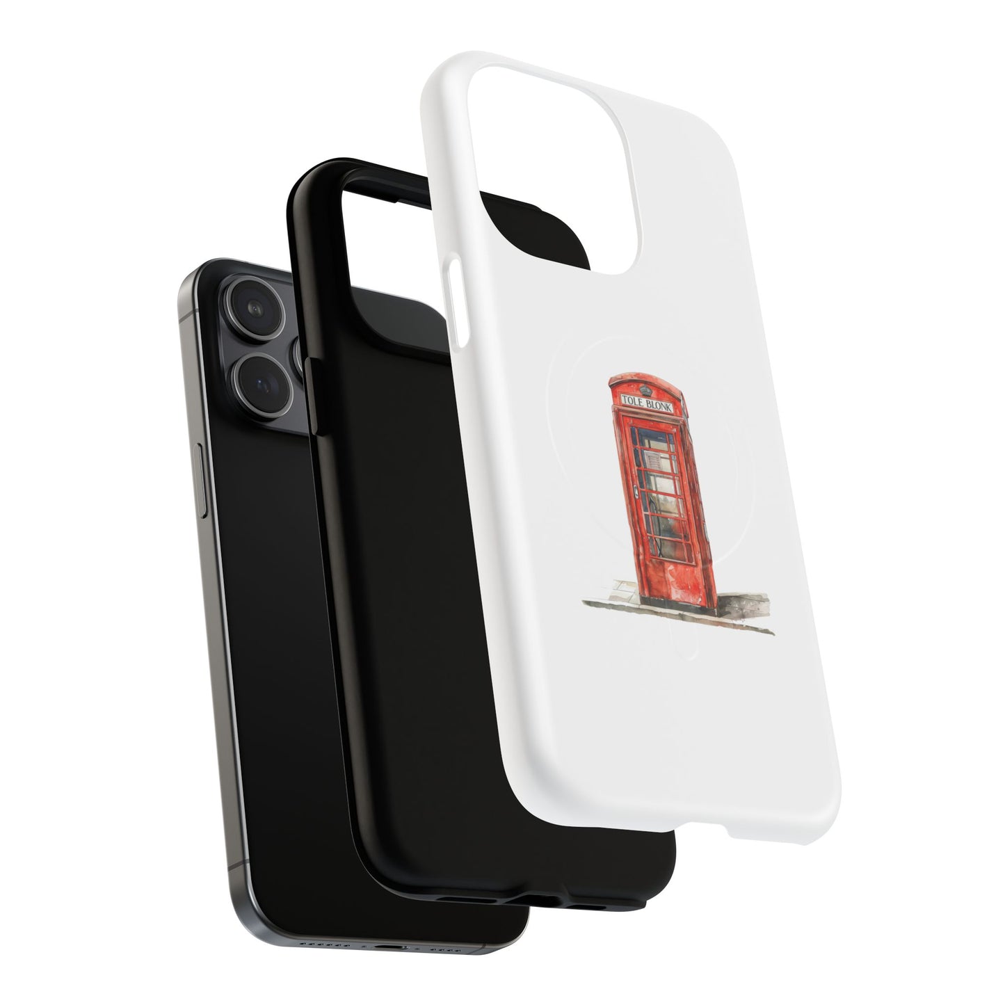 Classic London Phone Booth Magnetic Case, Tough Phone Cases, Gift for Travelers, Unique Phone Accessories, Personalized Phone Protection