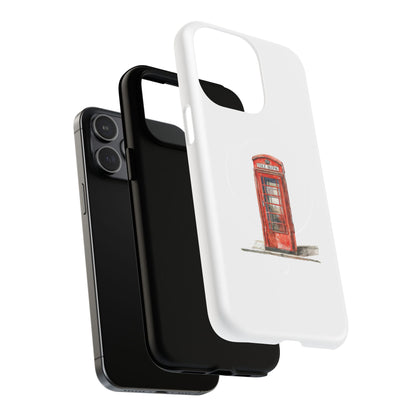 Classic London Phone Booth Magnetic Case, Tough Phone Cases, Gift for Travelers, Unique Phone Accessories, Personalized Phone Protection