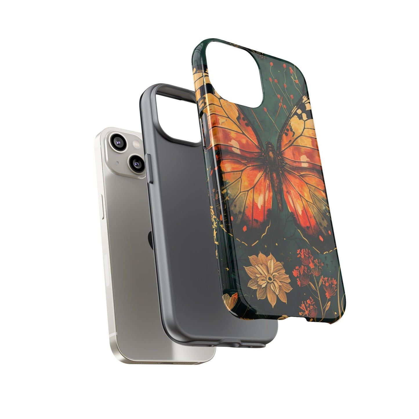 Butterfly Phone Case – Tough Cases for Nature Lovers, Floral Design, Butterfly Art, Unique Gift, Eco-Friendly Protection