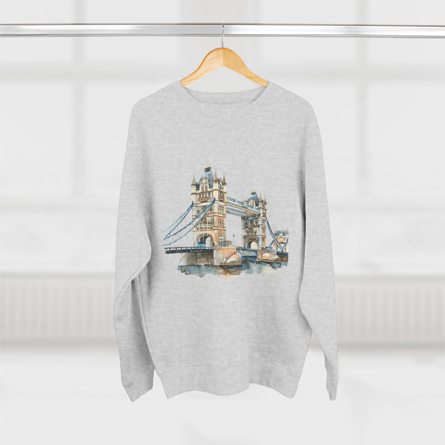 Unisex Crewneck Sweatshirt - London Bridge - Iconic Landmark and Historical Beauty