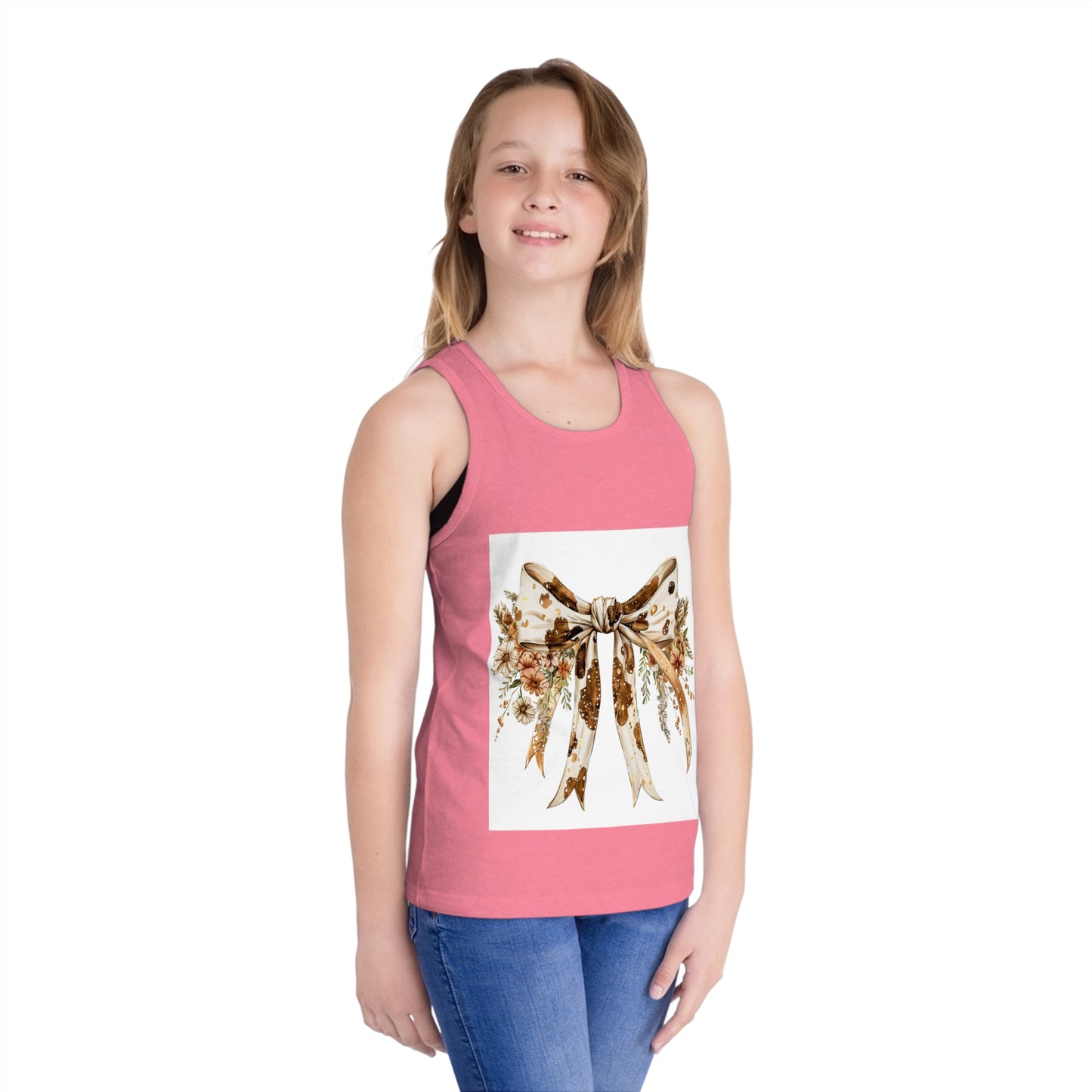 Floral Bow Kids' Tank Top - Cute Summer Style