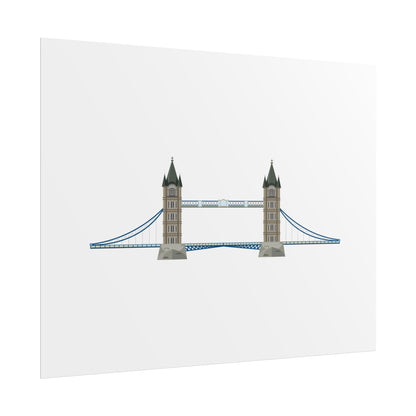 Tower Bridge Rolled Poster, London City Decor, Wall Art, Gift for Travelers, Home Aesthetic, UK Wall Art
