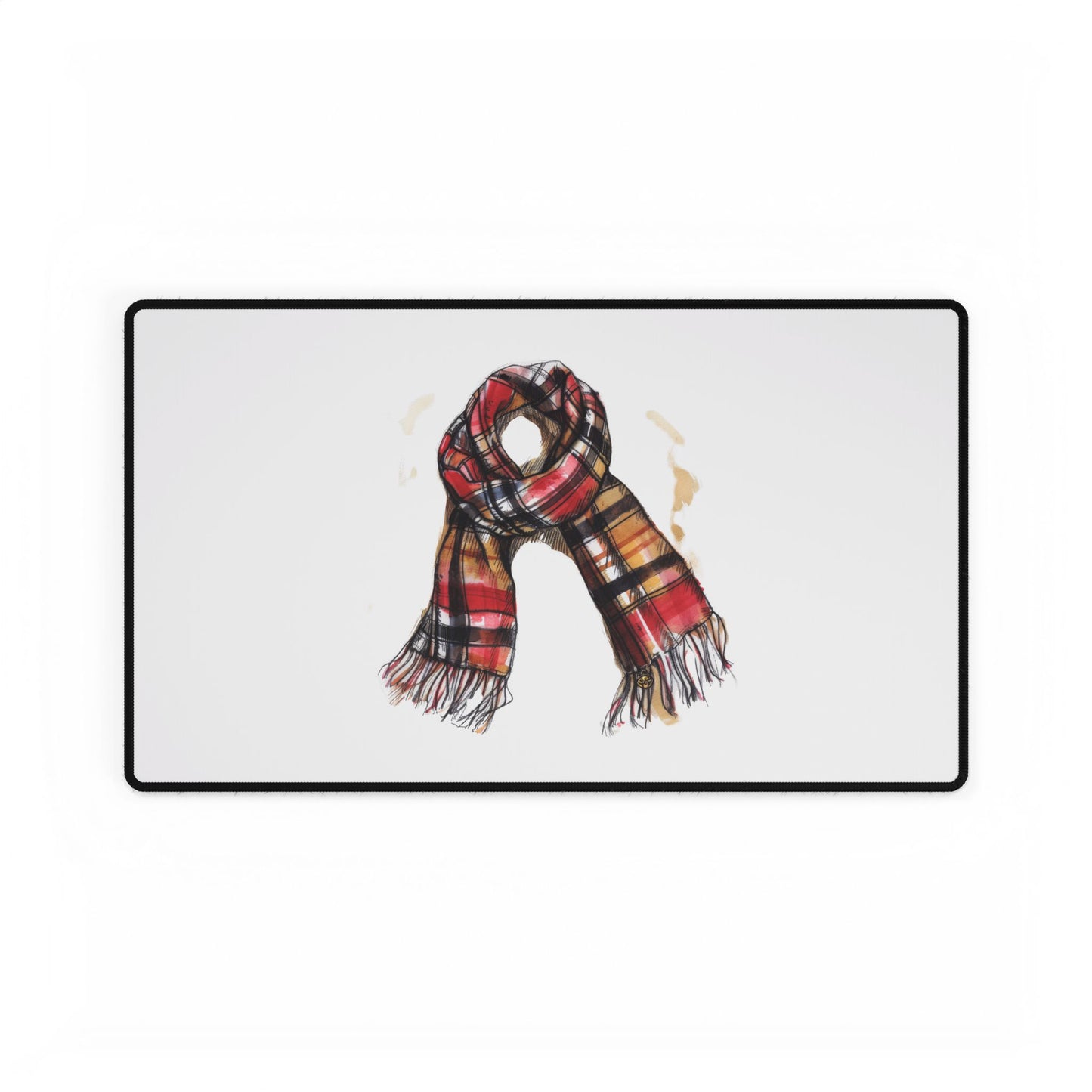 Cozy Plaid Desk Mat for Home Office, Computer Desk Protector, Warm Workspace Decor, Fall/Winter Vibes, Stylish Desk Accessory