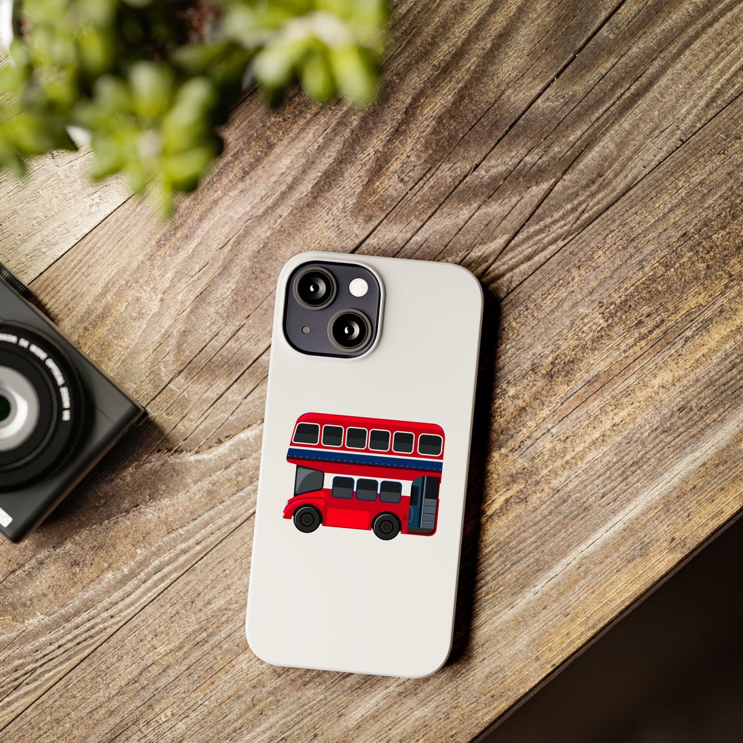 Charming Red Double-Decker Bus Phone Cases, Cute Phone Covers for Travelers, Gifts for London Lovers, Stylish Mobile Accessories, [...]