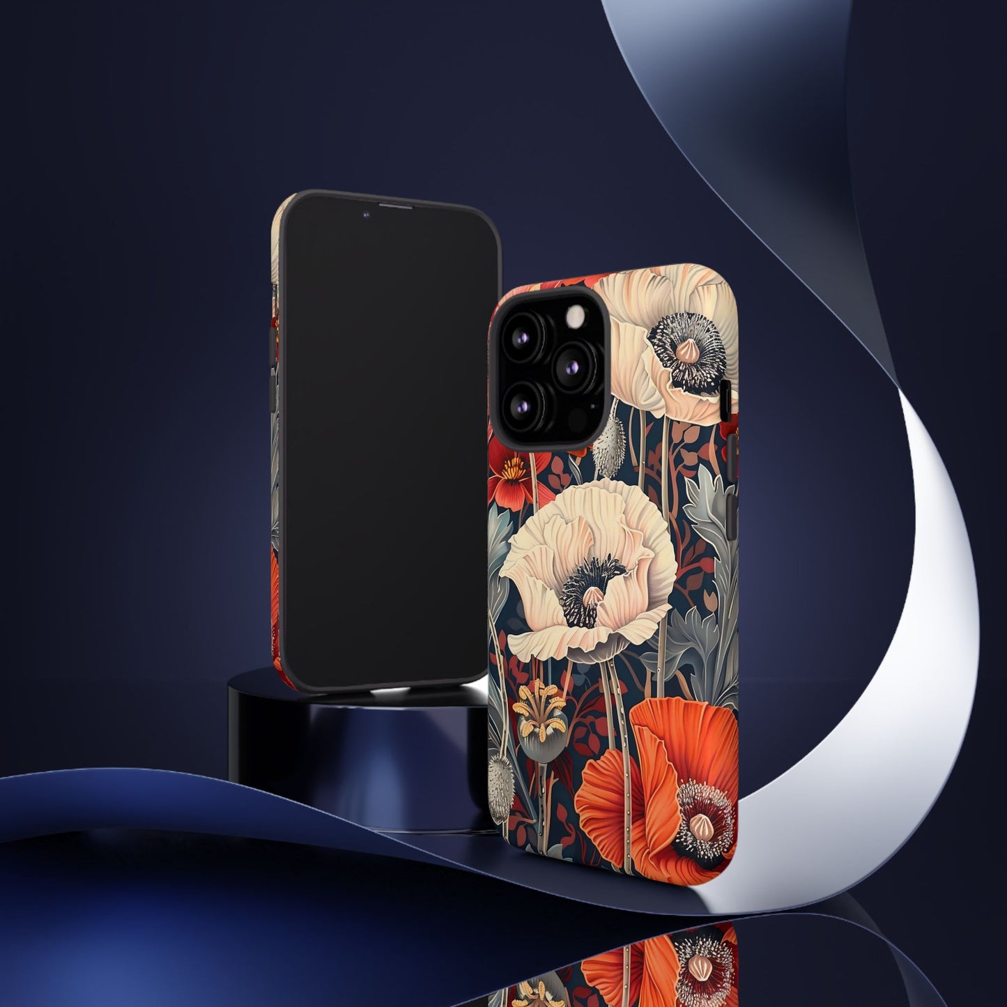 Floral iPhone Case, Tough Phone Cover, Artistic Protection, Flower Design, Unique Gift for Her, Phone Accessory, Trendy Tech