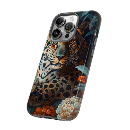 Wildlife Phone Case with Leopard Design | Tough Cases, Animal Prints, Floral Phone Cover, Gift for Nature Lovers, Unique Phone Accessories