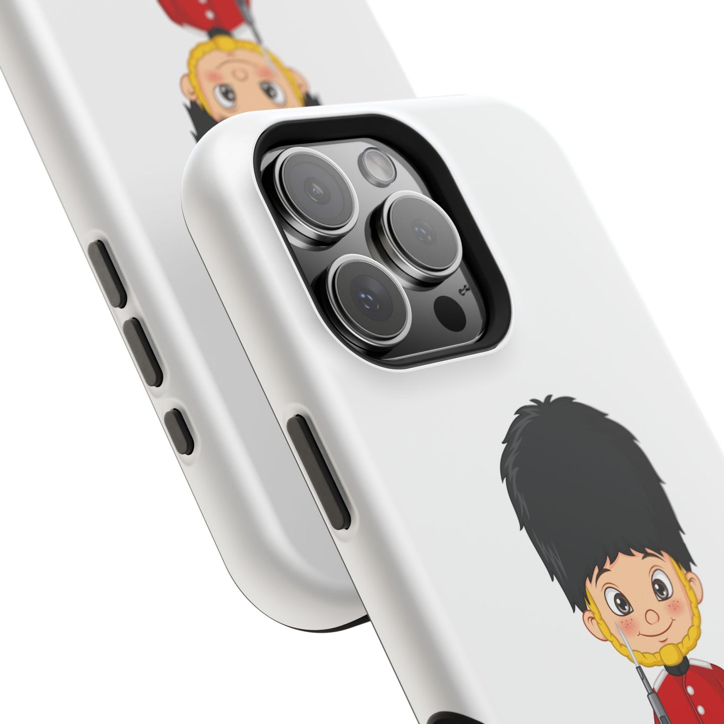 Cute Cartoon Soldier Magnetic Tough Case, Kid's Phone Cover, Fun Gift for Children, Birthday Present, Youth Accessories, Durable Protection