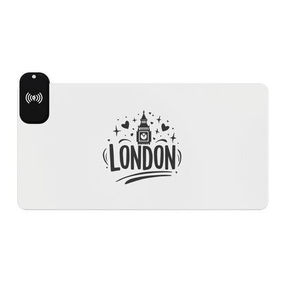 Beautiful London - LED Gaming Mouse Pad, Wireless Charging