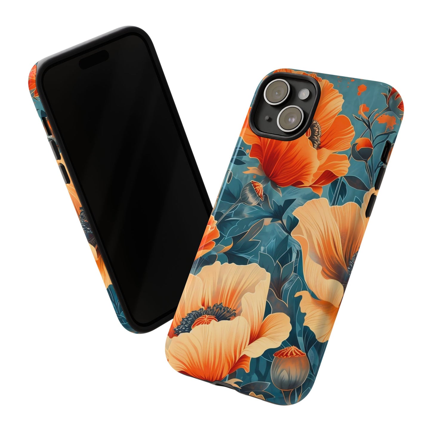 Floral Phone Case, Tough Cases for Protection and Style, Spring Aesthetic, Gift for Her, Phone Accessory for Nature Lovers