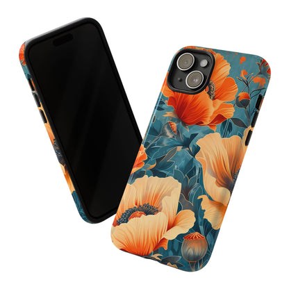 Floral Phone Case, Tough Cases for Protection and Style, Spring Aesthetic, Gift for Her, Phone Accessory for Nature Lovers