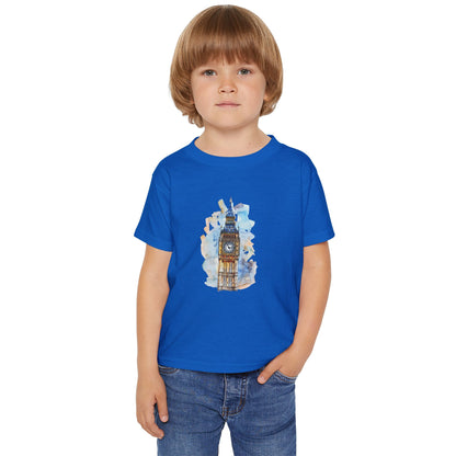 Toddler T-Shirt -  Iconic Big Ben Illustration Wall Decor - Perfect for Little Explorers