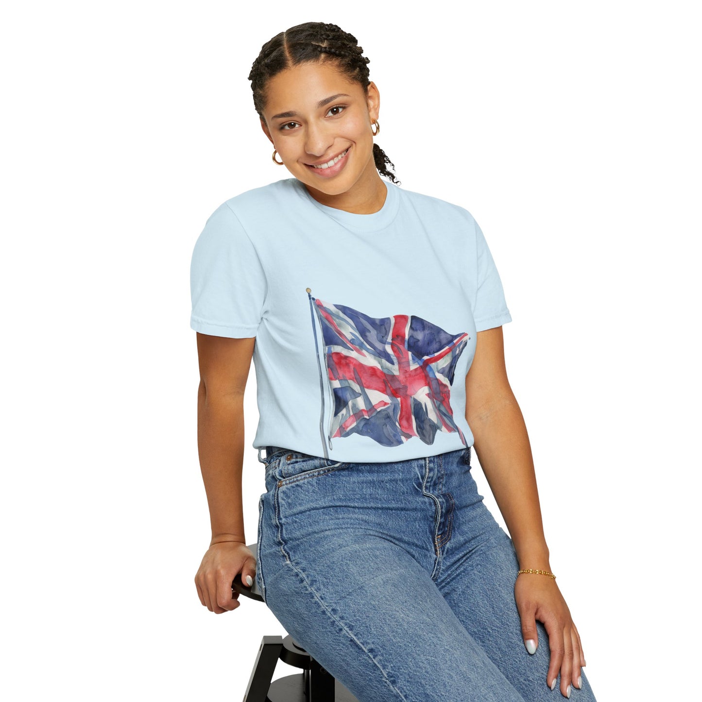 Unisex Garment-Dyed T-shirt - Bold & Brave - The British Flag