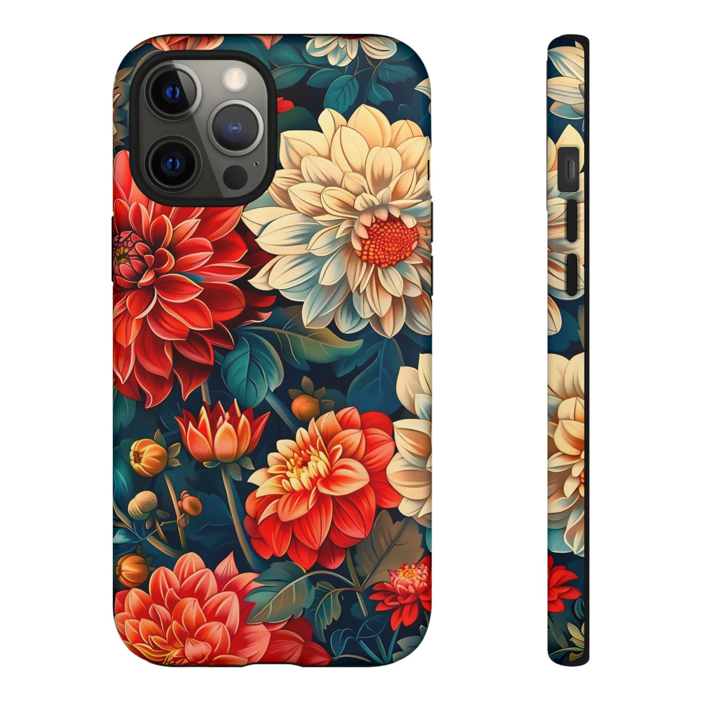 Floral Phone Case - Vibrant Tough Cases, Stylish Floral Cell Phone Cover, Gift for Her, Trendy Phone Accessory, Flower Design