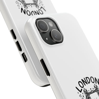 London Vacation Tough Phone Cases, Travel Gifts, London Souvenir, Durable Phone Cover, Cute Cell Phone Case, Travel Accessory