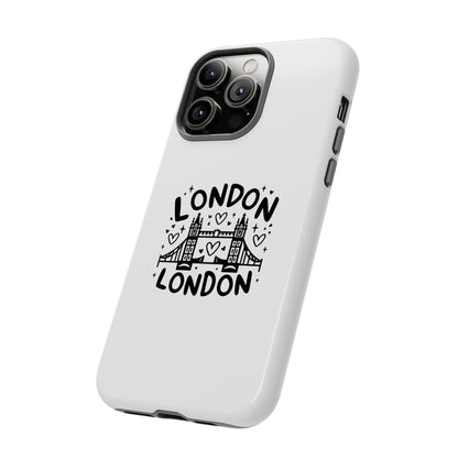 London-Themed Tough Phone Case - Chic & Stylish Protection