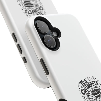 Magnetic Phone Case - Tea Crumpets London Adventures, Gift for Travelers, Cute Phone Cover, Unique Phone Accessory, Fun Design
