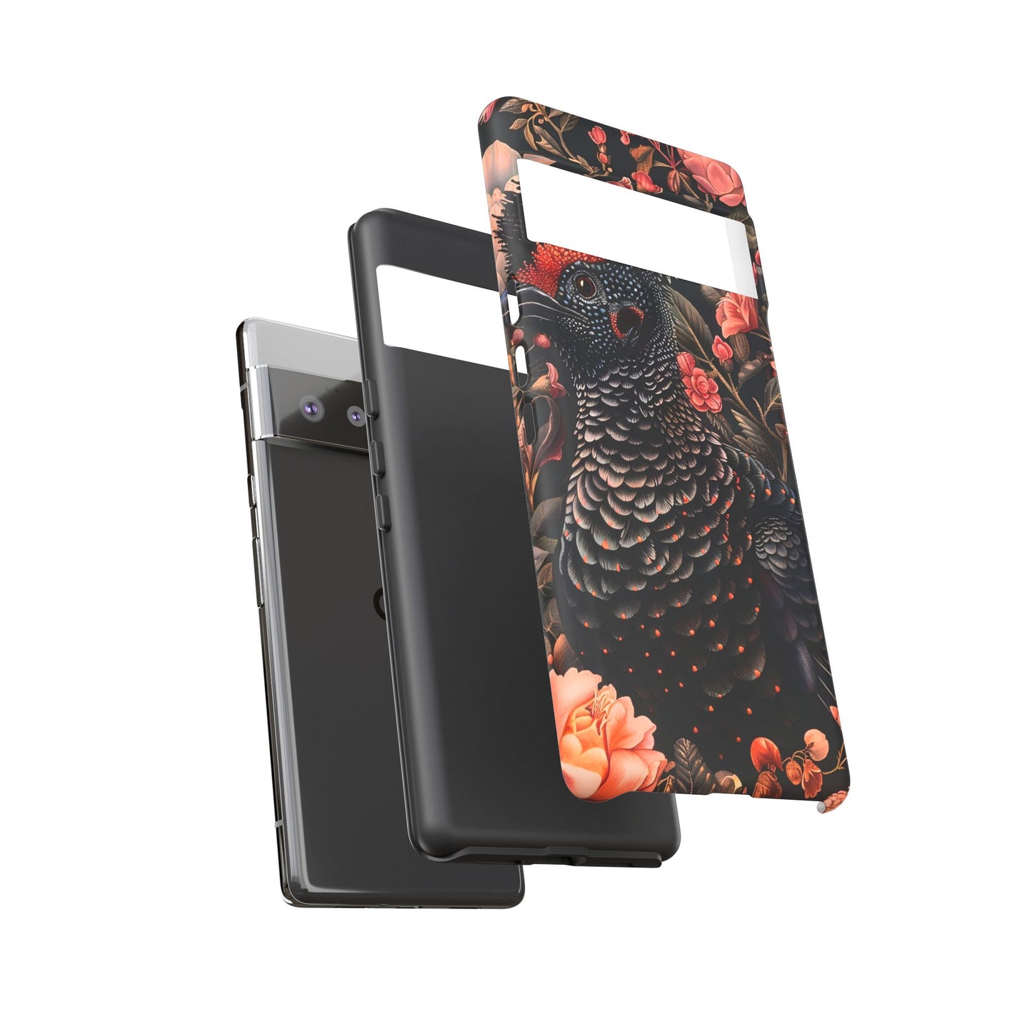 Tough Cases: Floral Design Phone Case, Stylish Protection for Your Phone, Unique Gift for Bird Lovers, Vibrant Floral Art, [...]