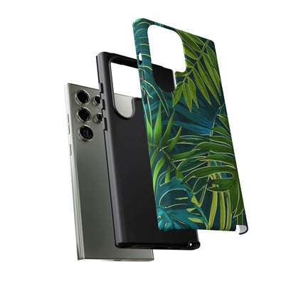 Tropical Phone Case - Durable Green Leaf Design, Eco-Friendly Gift, Trendy Accessory, Nature Lover's Case, Summer Vibes