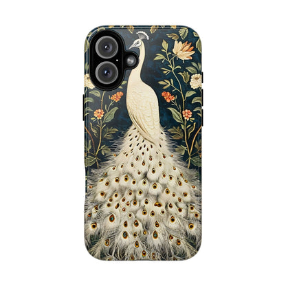 Elegant Peacock Phone Case, Floral Phone Cover, Tough Cases, Stylish Tech Gift, Nature Lover Accessory, Birthday Gift