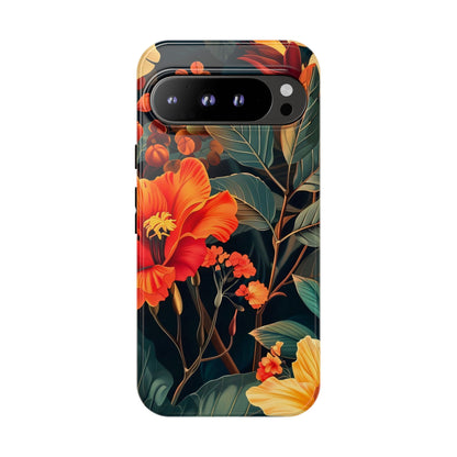 Tough Floral Phone Case | Tropical Vibe, Gift for Nature Lovers, Summer Beach Accessory, Floral Pattern, Trendy Phone Accessories