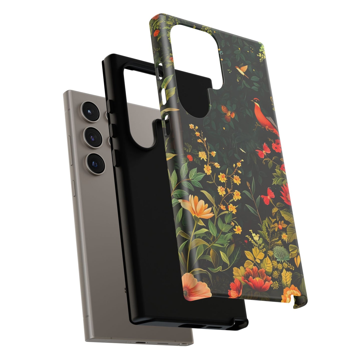 Floral Tough Phone Case, Nature-Inspired Design, Ideal for Garden Lovers, Gift for Birthdays, Christmas, Eco-Friendly Accessory