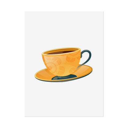 Coffee Lovers Rolled Posters, Cute Coffee Art, Kitchen Decor, Coffee Shop Print, Gift for Coffee Enthusiasts