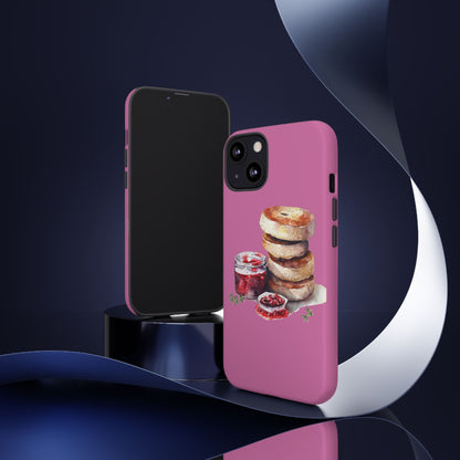 Cute Bagel Phone Case, Tough Cases for Food Lovers, Unique Gifts for Foodies, Phone Accessories for Breakfast Lovers, Fun and Stylish Cases