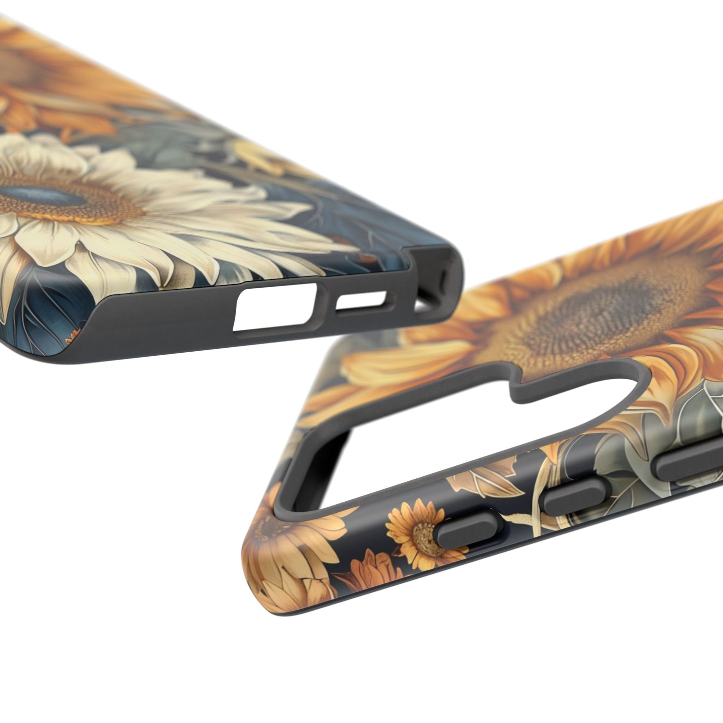 Floral Phone Case for Tough Cases, Sunflower Design, Nature Lover Gift, Birthday Present, Eco-Friendly Accessories, Summer Vibes
