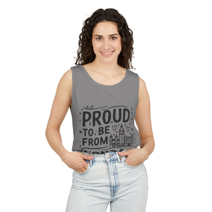 Unisex Garment-Dyed Tank Top  - Proud to be from London