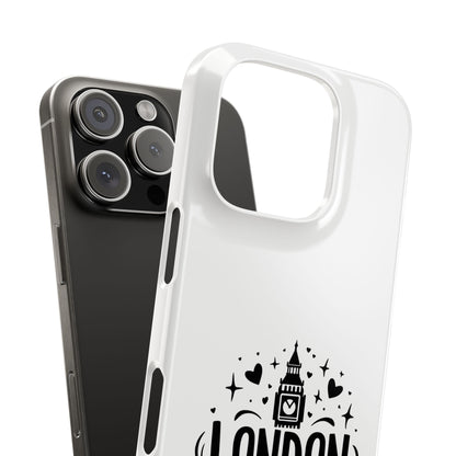London-Inspired Slim Phone Case, Travel Gift, Custom Phone Cover, Unique Mobile Accessory, London Souvenir, Ideal for Tourists