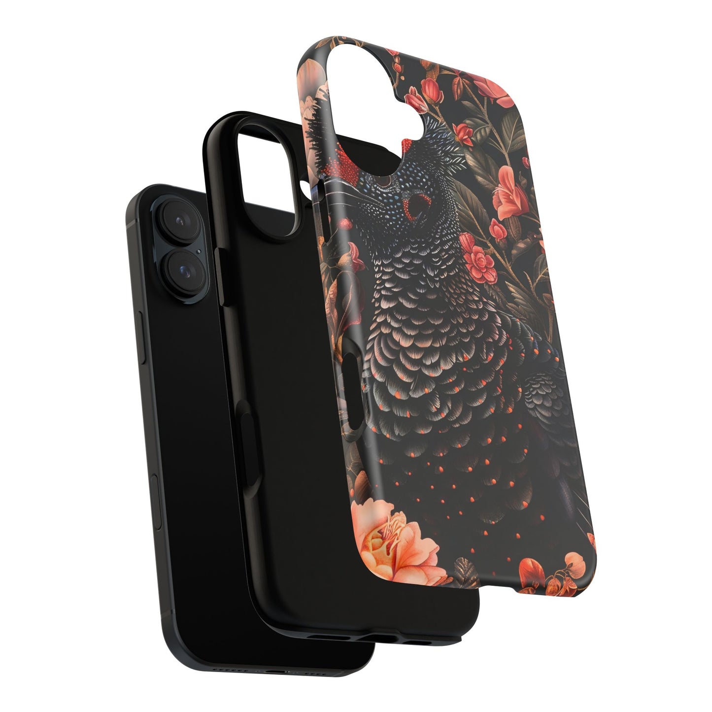 Tough Cases: Floral Design Phone Case, Stylish Protection for Your Phone, Unique Gift for Bird Lovers, Vibrant Floral Art, [...]