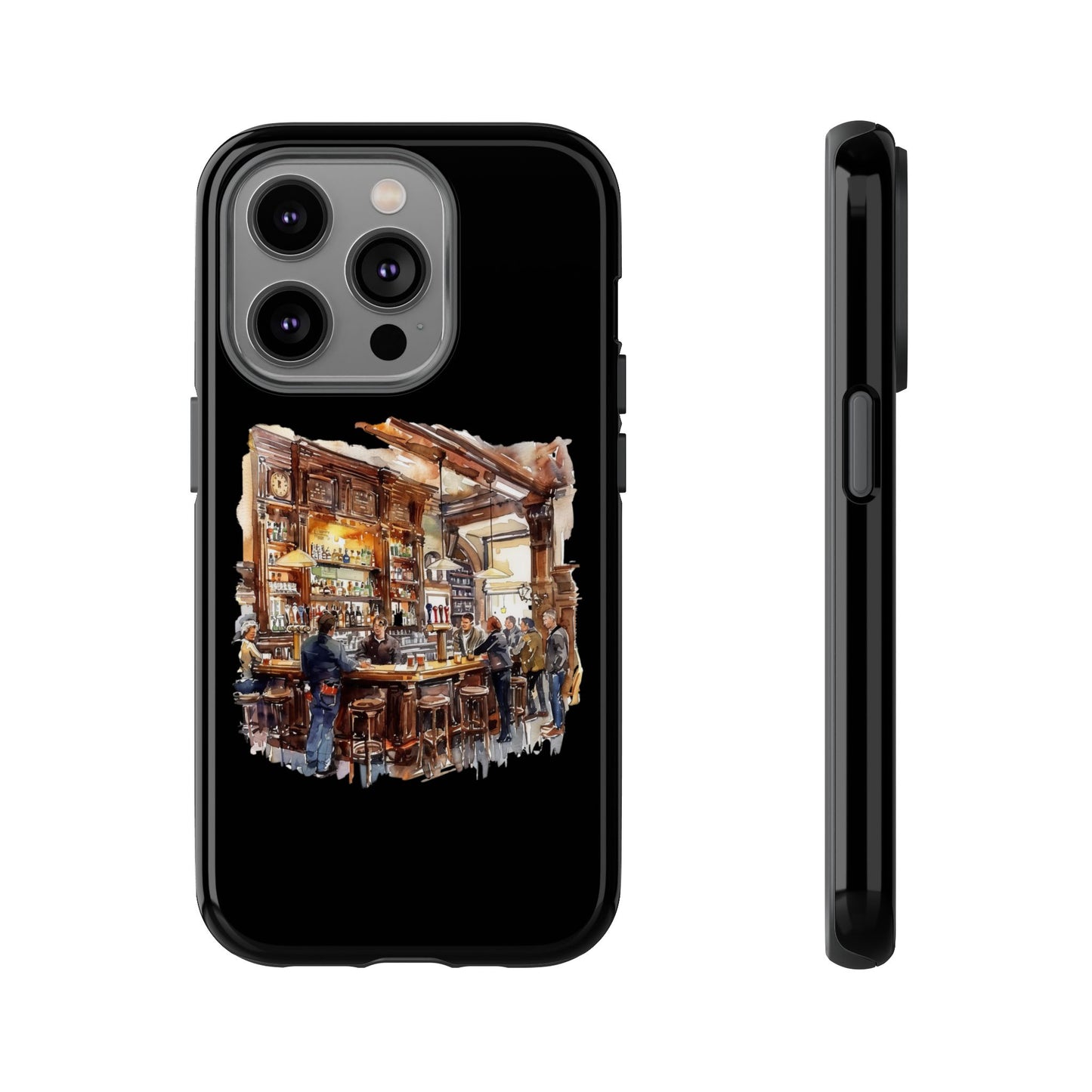 Artistic Phone Case - Cozy Pub Vibe, Trendy Smartphone Accessory, Gift for Friends, Modern Design, Durable Protection