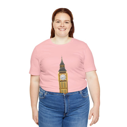 Unisex Jersey Short Sleeve Tee - Iconic Big Ben Clock Tower Design - London Landmark