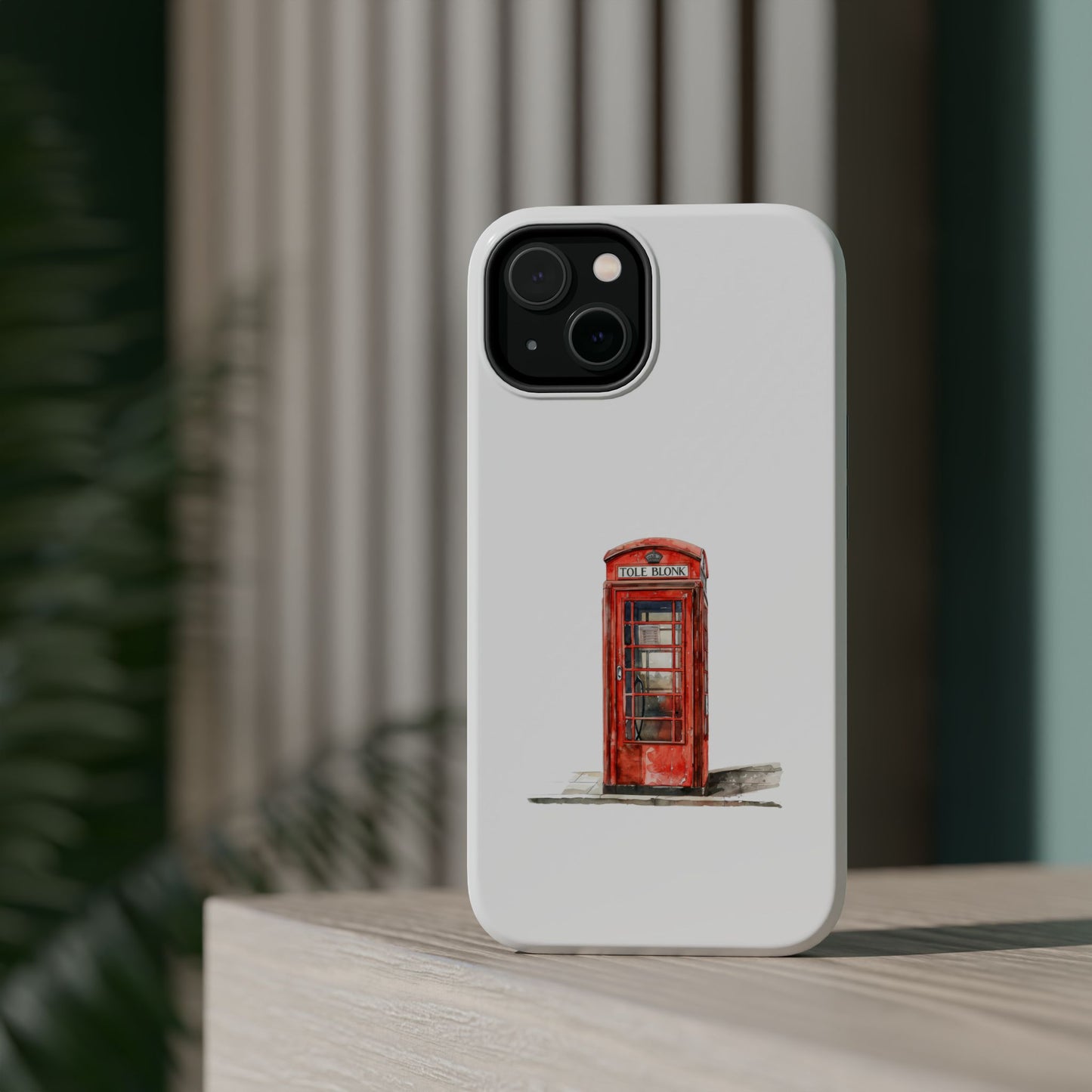 Red Telephone Booth Phone Case, Magnetic Tough Cases for Protection, Unique Gift for Phone Lovers, British Theme, Travel Accessory