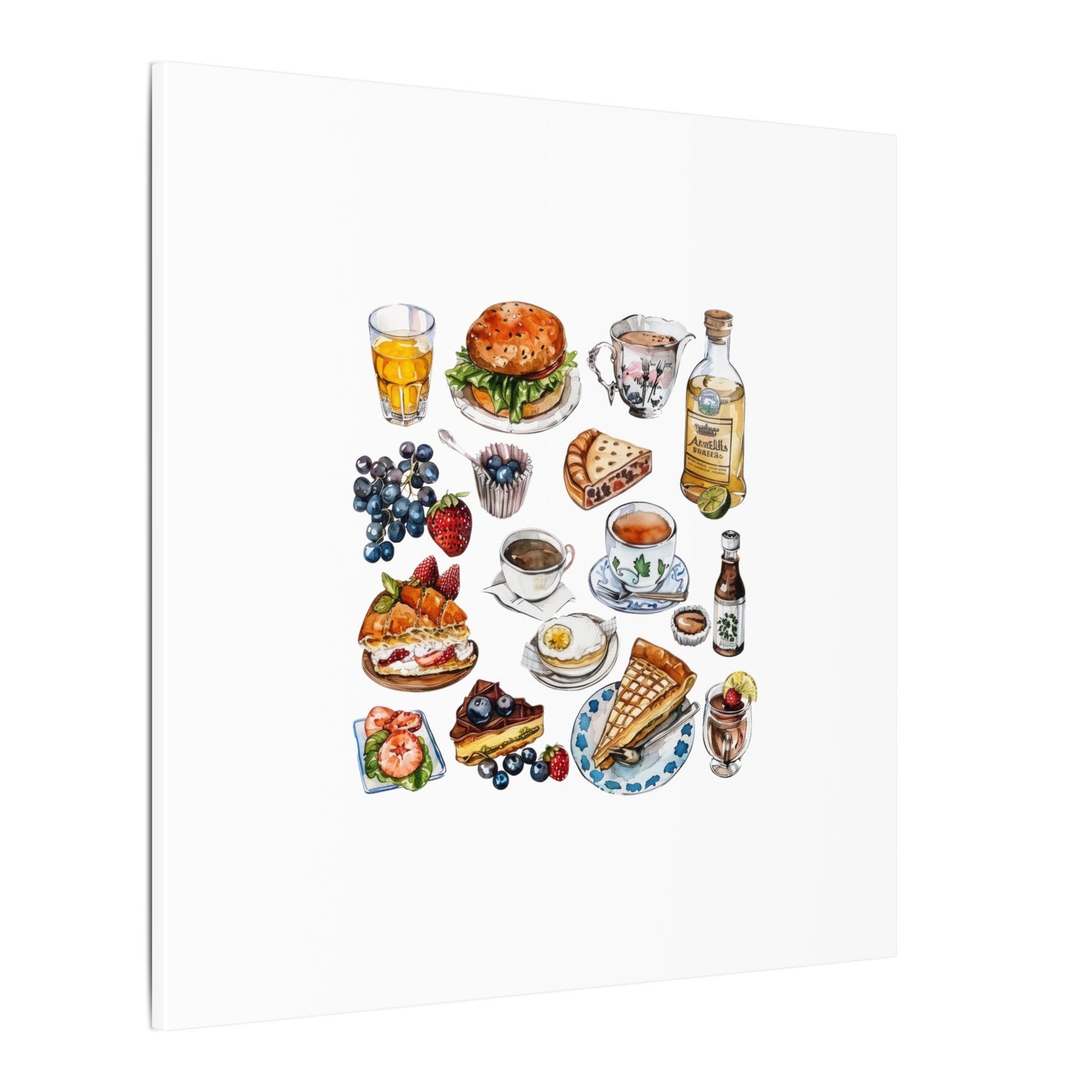 Breakfast Feast Canvas Print, Food Art, Kitchen Decor, Gifting for Food Lovers, Brunch Vibes, Wall Art