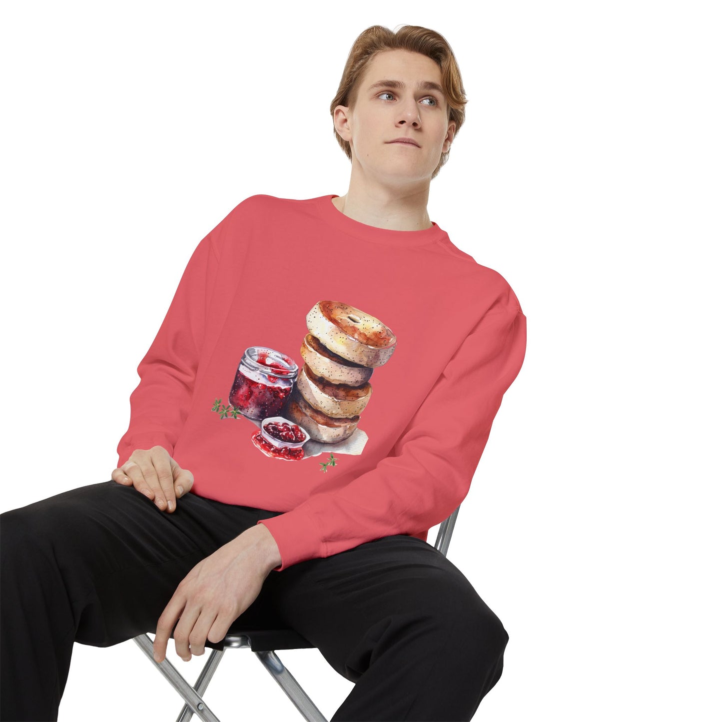 Unisex Garment-Dyed Sweatshirt - British Food Traditional Dishes and Culinary Delights