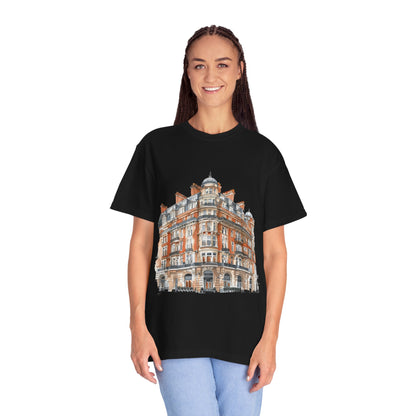 Unisex Garment-Dyed T-shirt - Vintage British Historic Building