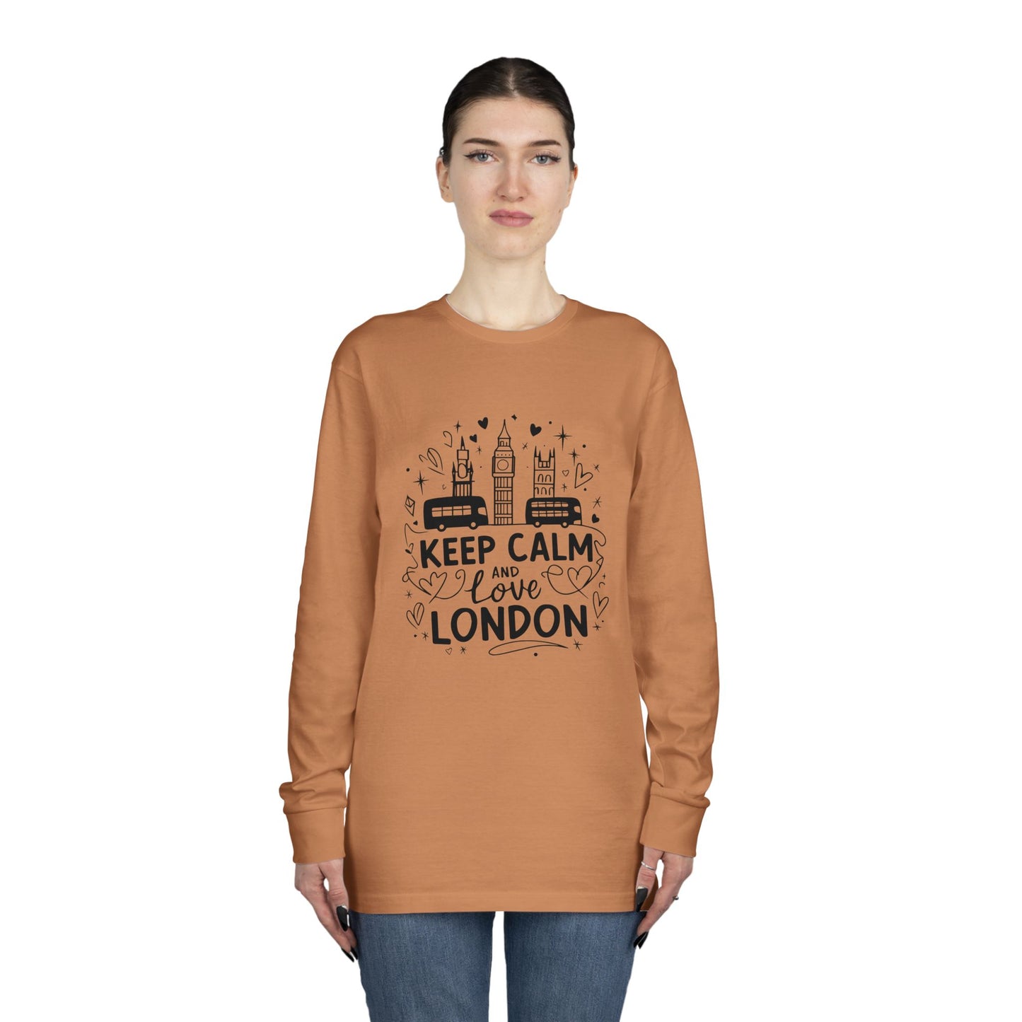 Long Sleeve Crewneck Tee - Keep Calm And Love London