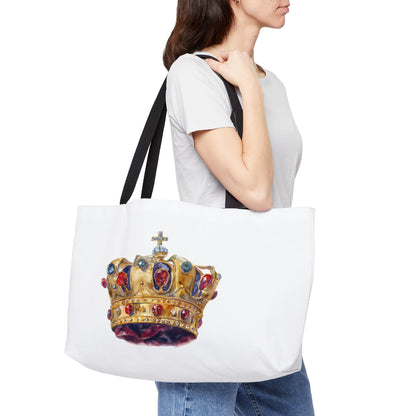 Royal Crown Weekender Tote Bag, Travel Bag, Beach Tote, Shopping Bag, Royal Decor, Gift for Her