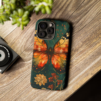 Butterfly Phone Case – Tough Cases for Nature Lovers, Floral Design, Butterfly Art, Unique Gift, Eco-Friendly Protection