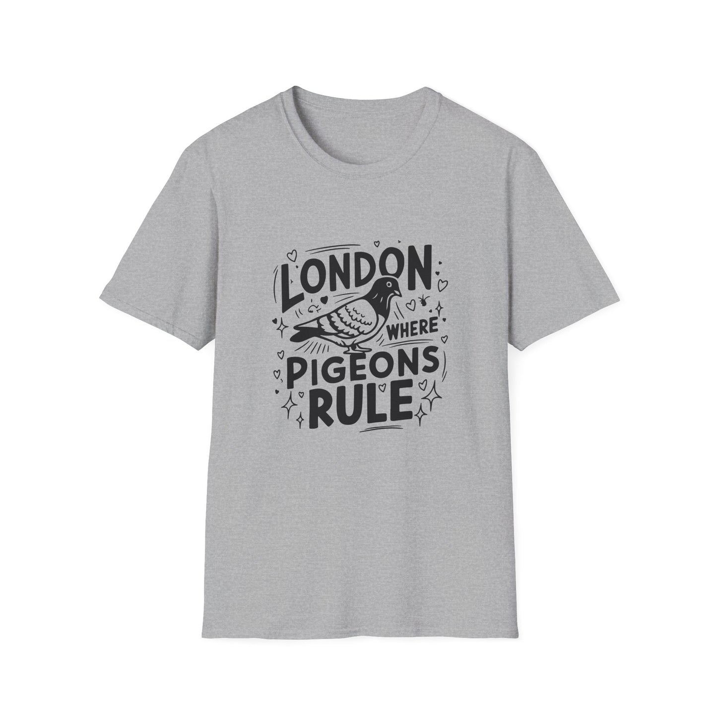 London Where Pigeons Rule Unisex Softstyle T-Shirt
