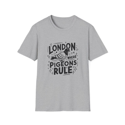 London Where Pigeons Rule Unisex Softstyle T-Shirt