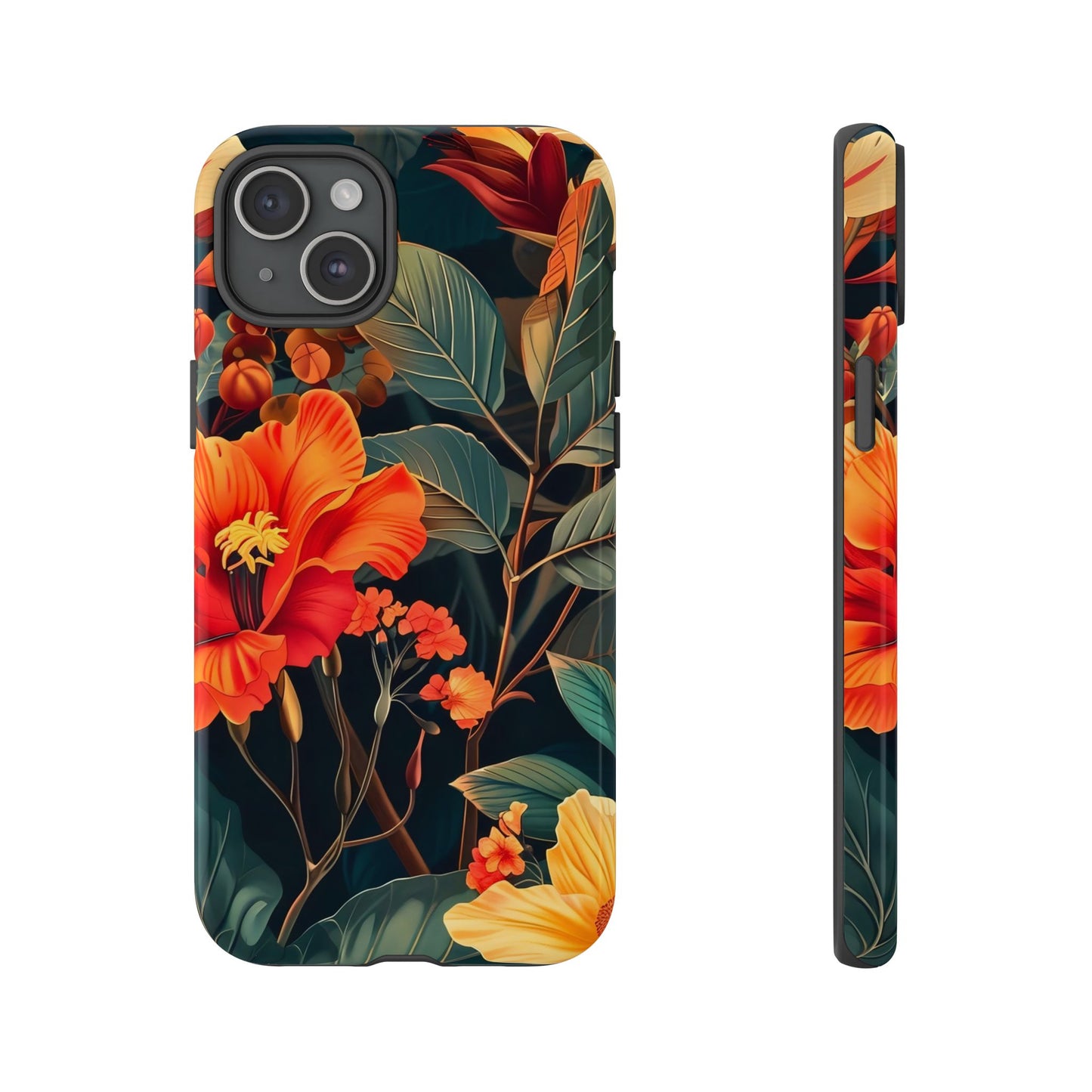 Tough Floral Phone Case | Tropical Vibe, Gift for Nature Lovers, Summer Beach Accessory, Floral Pattern, Trendy Phone Accessories