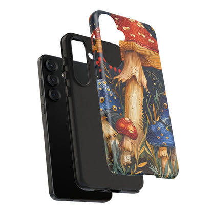 Mushroom Phone Case with Nature Design, Tough Phone Cover, Eco-Friendly Case, Gift for Nature Lovers, Unique Phone Accessory
