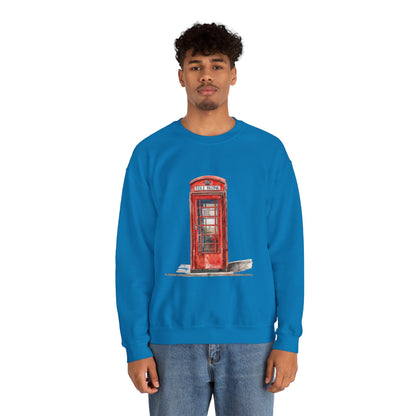 Unisex Heavy Blend™ Crewneck Sweatshirt Classy - Iconic British Public Telephone