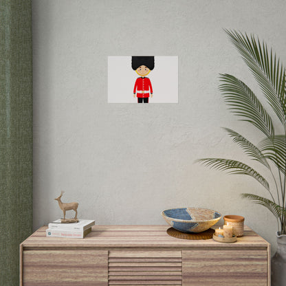 Adorable British Soldier Rolled Posters, Kids Room Decor, Unique Gift, Nursery Art, Educational Wall Art