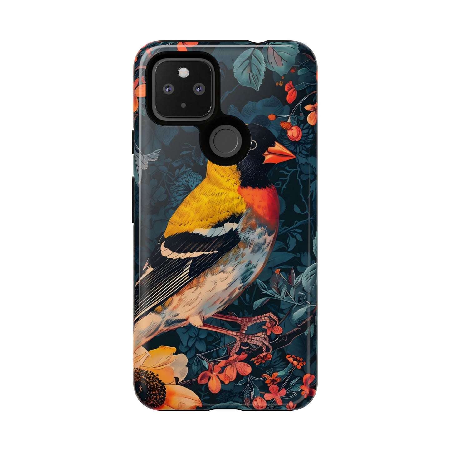 Vibrant Bird Phone Case - Tough Cases, Nature Lover Gift, Floral Design, Eco-Friendly Accessory, Stylish Mobile Protection